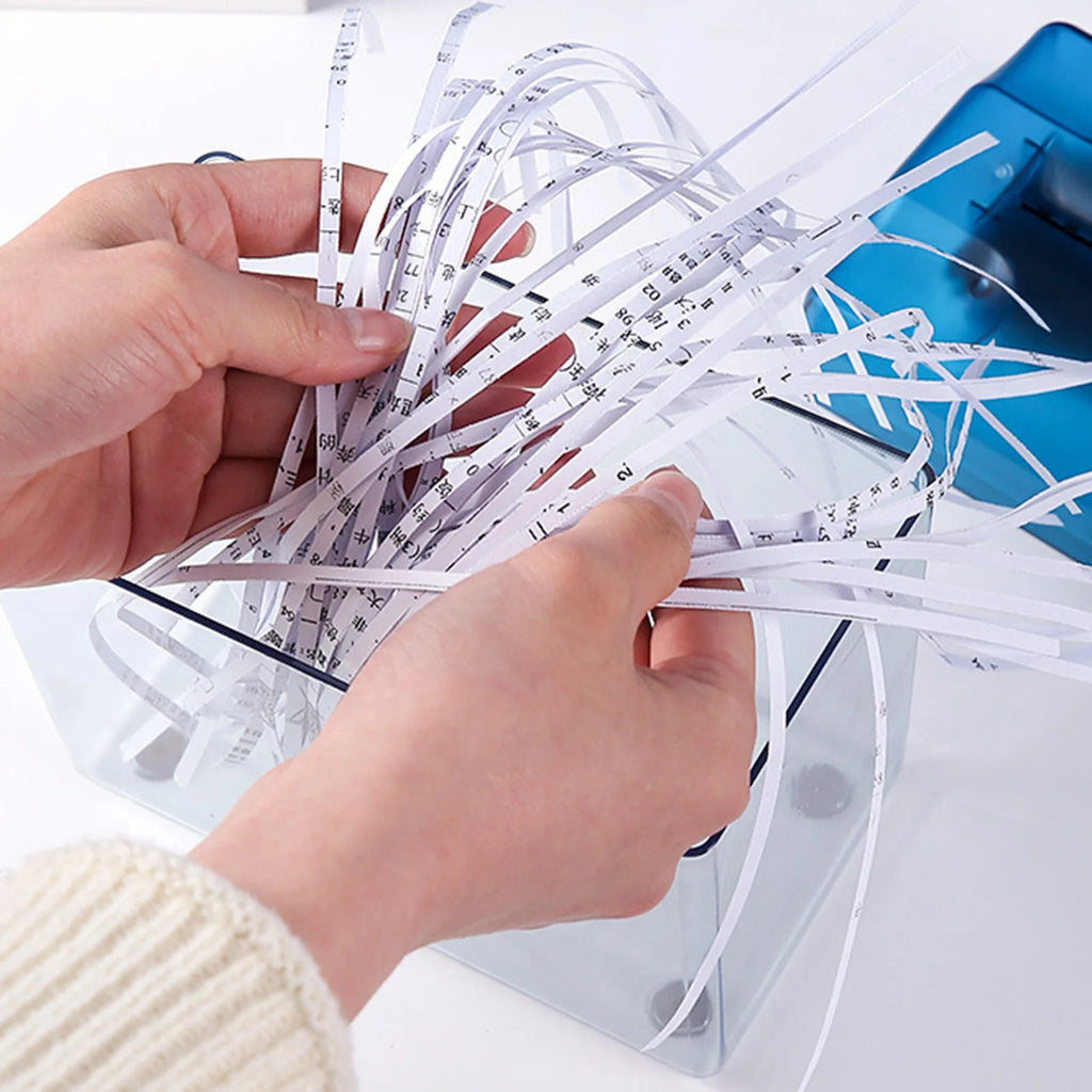 Hand Shredder Hand Crank Portable Mini Paper Cutting Tool Transparent Documents Paper Cutting Tool Birthday Gift Home Office