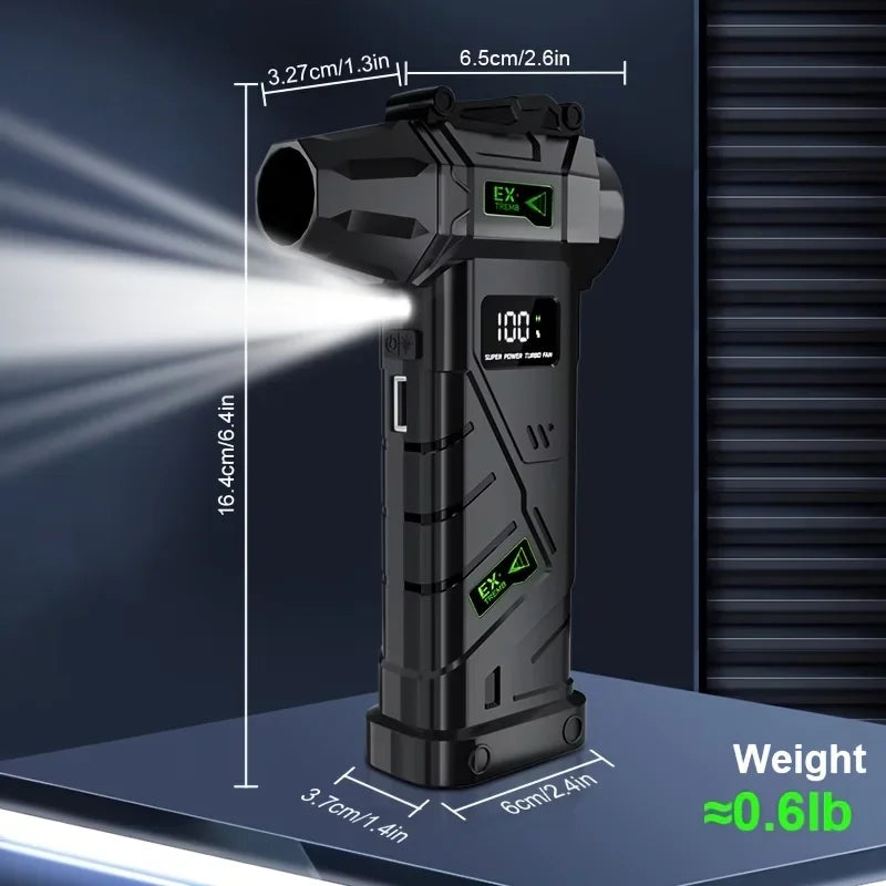 Powerful Violent Fan 1000000RPM Turbo Air Blower 380G Thrust High Speed Brushless Turbo Jet Blower With LED Lighting
