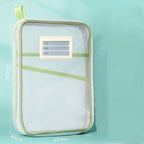 A4 Stationery Books Storage Bag Double-layer Mesh Zipper Bag Large Capacity Folders School Office Supplies