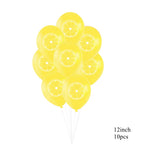 Lemon Disposable Tableware Paper Cups Plates Cake Toppers for Summer Lemon Happy Birthday Pool Party Decoration DIY Cake Supply
