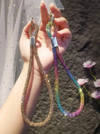INS Glitter Phone Lanyard Phone Crystal Wrist Straps Keychain Anti-lost Rope Universal Bling Hanging Cord