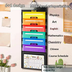 New! File Organizer Folder Hanging Long Size Bond Paper Wall-Mounted Rainbow Classification Large Capacity Office Folder