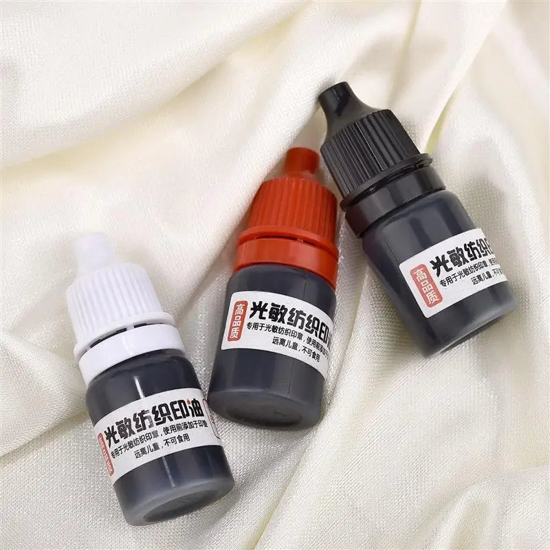 10ml Blue Red Black Ink Textile Clothes Ink Special Ink For Students Kids Name Stamp Printing On Clothing Waterproof Not Fade