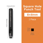 WUTA Basic 1pc Square Leather Punch Rectangle Hollow Oblong Hole Puncher Belt Strap Watch Band Cutter DIY Craft Leather Tools