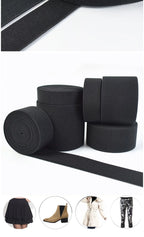 1/2/3/5M 10-80mm Black Elastic Band Nylon Rubber Bands At The Meter Apparel Sewing Bungee Cord Belt Spring Webbing Tape Supplies