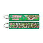 Kawaii Japanese Elf Anime Embroidery Key Fobs Key Tag Motorcycles Cars Backpack Chaveiro Keychain Fashion Keyring Friends Gifts