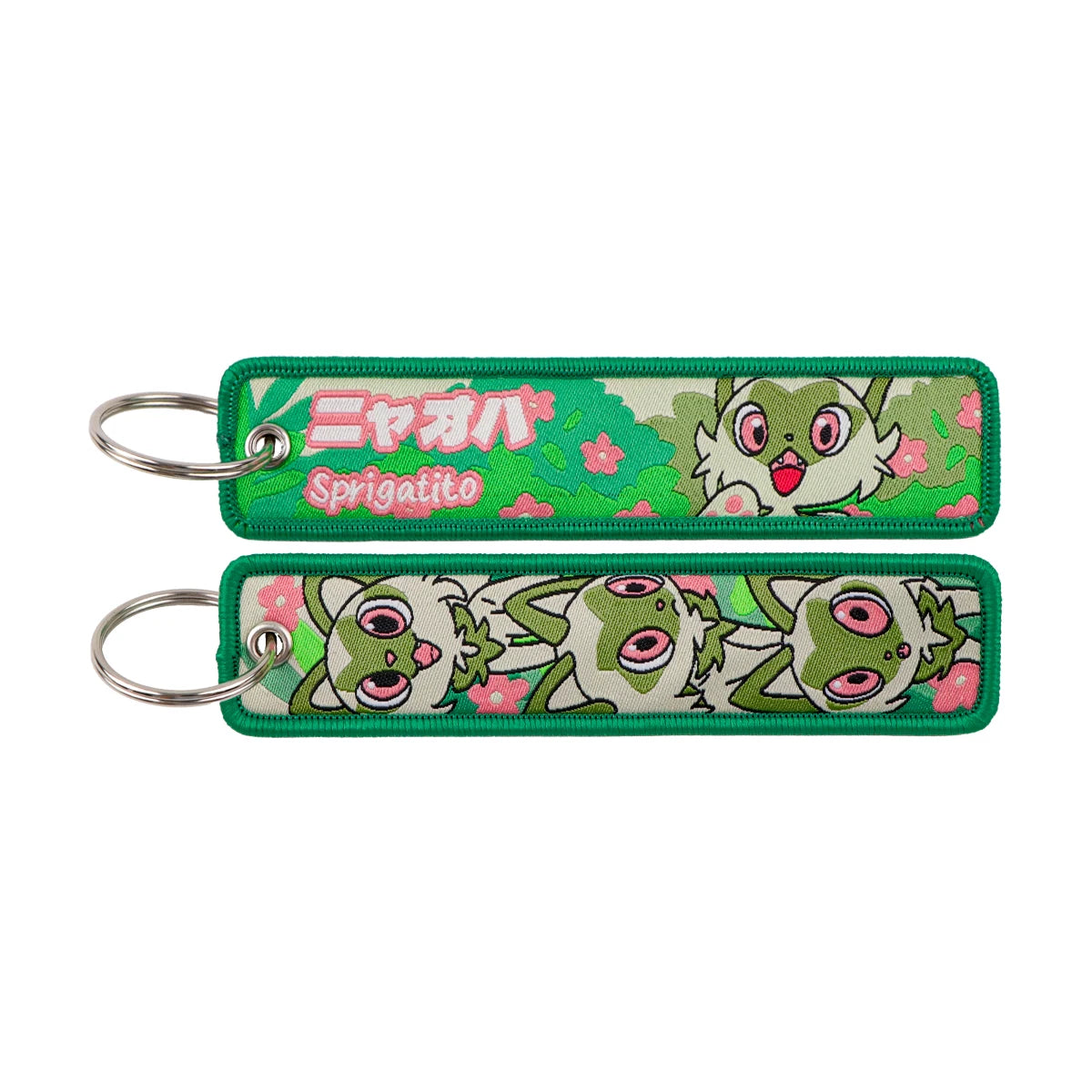 Kawaii Japanese Elf Anime Embroidery Key Fobs Key Tag Motorcycles Cars Backpack Chaveiro Keychain Fashion Keyring Friends Gifts