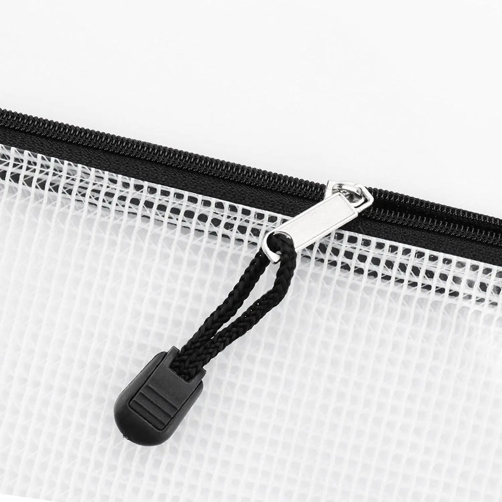 3/5PCS Stationery Storage Bag Folder File Mesh Zipper Pouch A3 A4 A5 A6 Document Bag Zip File Folders School Office Supplies