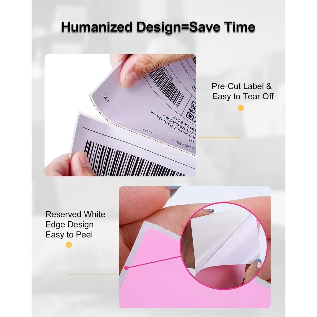 100x150mm Thermal Label Sticker Roll A6 Size Shipping Label Sticker Roll Adhesive Paper for Phomemo PM-241BT/D520/246S Printer