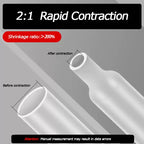 1 Meter Clear Dia 2 3 4 5 6 7 8 9 10 12 14 16 20 25 30 40 50 60 mm Heat Shrink Tube 2:1 Polyolefin Thermal Cable Sleeve Insulate