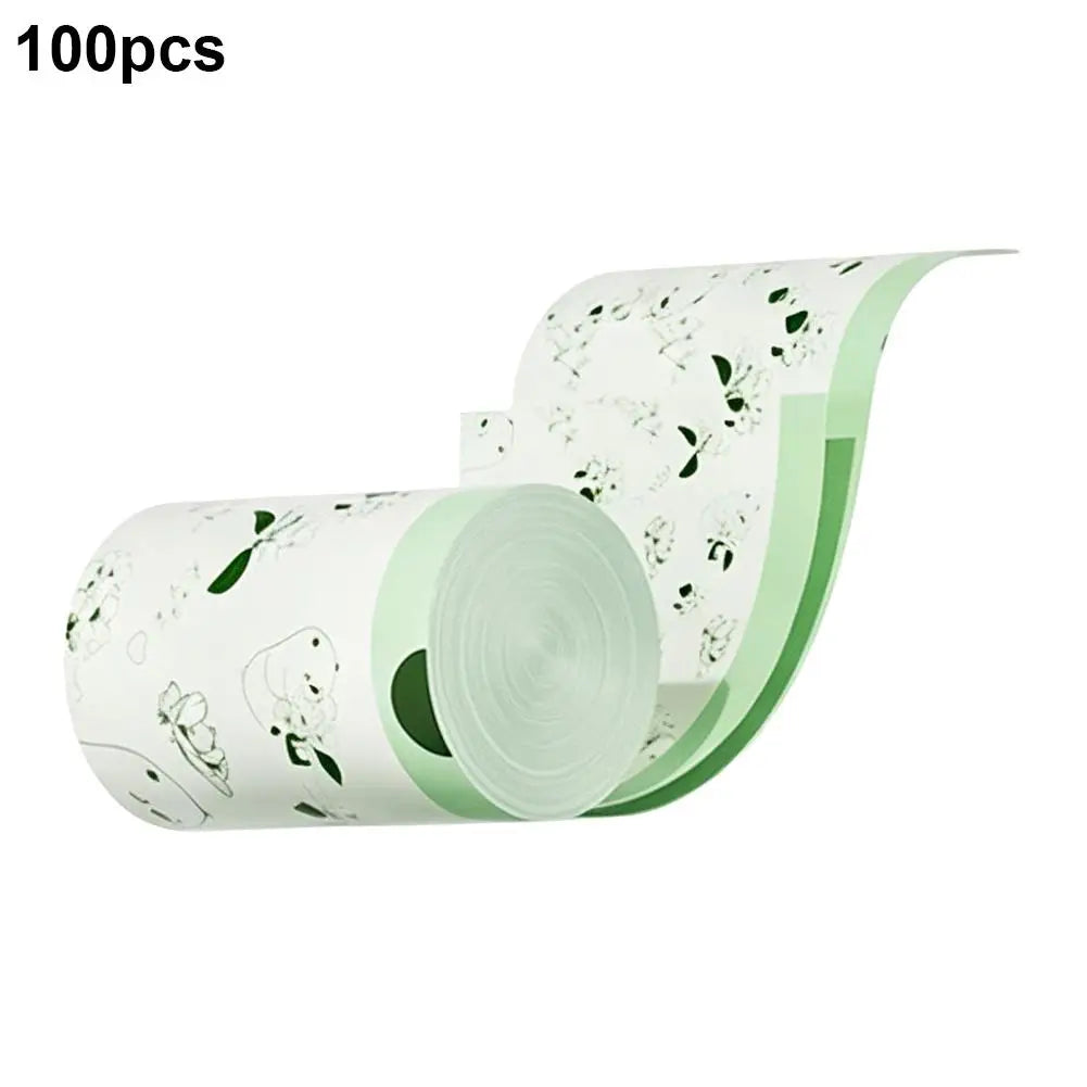 50 100pcs Scented Drawstring Trash Bags Thickened Camellia Fragrance Garbage Bag for Kitchen Odor Control Waste Bag