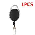 1/3/5/10Pcs Fly Fishing Key Ring Retractor Tool Retractable Keychain Reel Badge Holder Fishing Tackle