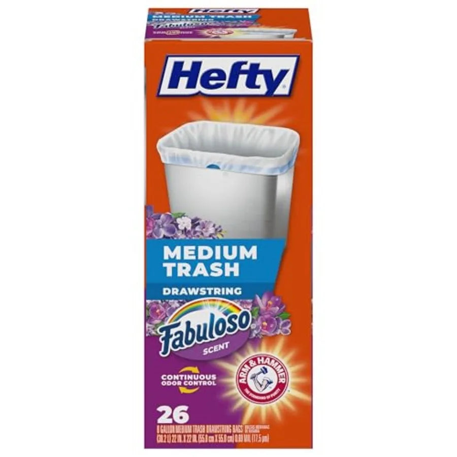 Medium Trash Bags, Fabuloso Scent, 8 Gallon, 26 Count