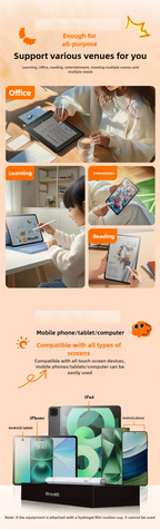 Lenovo Universal BP28 Stylus Pen for Android & iOS Tablets Compatible with iPad Huawei Xiaomi Samsung - Three Tips Included