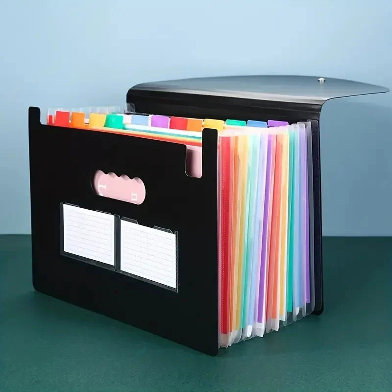 Rainbow 12-24-37Pocket Expanding File - A4 Accordion Folder, Portable Document/Bill/Receipt Holder for Organizing