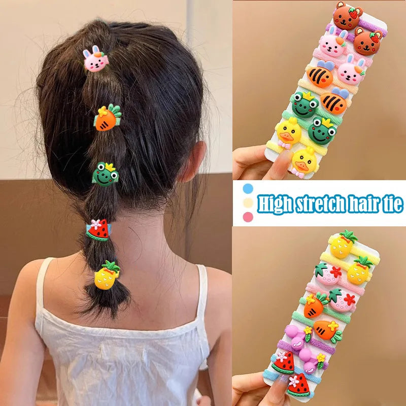 20-50 Pieces/Set Rubber Band for Children Cartoon Hair Band New Sweet Baby Hair Rope Hair Accessories No packaging