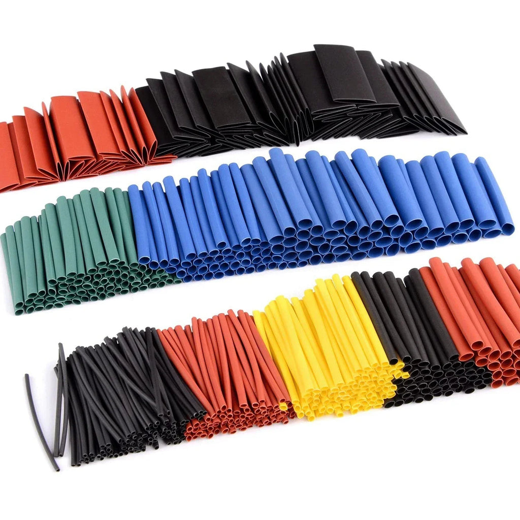 127/328/580/800Pcs Heat Shrink Wrapped Shrinking Insulation Sleeving Thermal Casing Car Electrical Cable Shrink Tube Tube Kit
