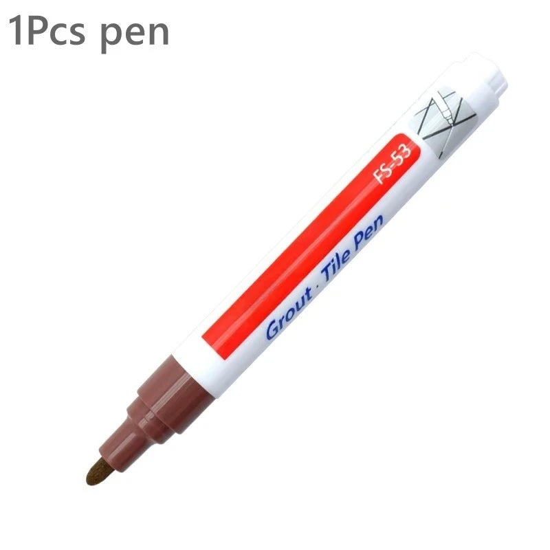 1-6Pcs Grout Pen Waterproof Tile Marker Wall Seam Repair Tool for Bathroom Floor Black White Beige