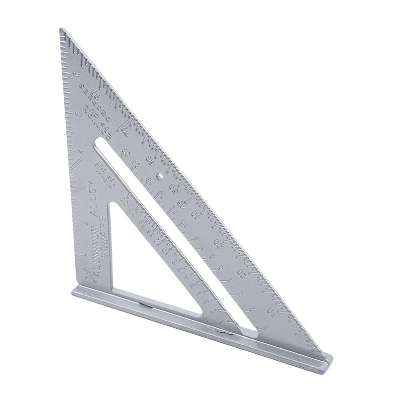 Triangle Ruler Aluminium Alloy Carpenter Set Square Angle Woodworking Tools 7Inch Measurement Tool Try Square Triangular Metric