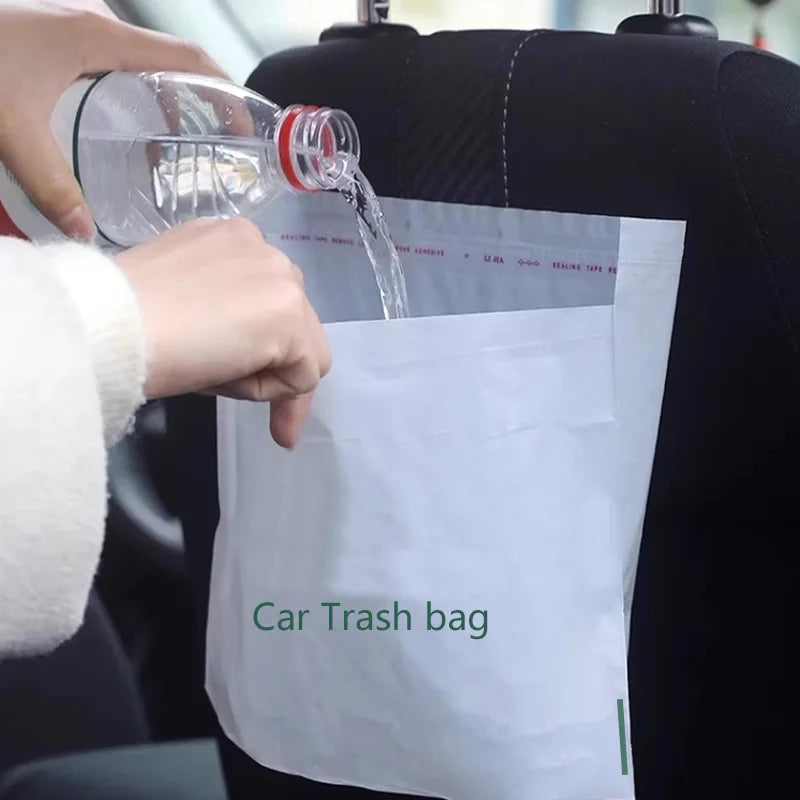 20-60Pcs Car Disposable Trash Bags Self-Adhesive Garbage Bag Portable Traceless Pasting Rubbish Storage Bag For Car Home Office
