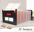 Rainbow 12-24-37Pocket Expanding File - A4 Accordion Folder, Portable Document/Bill/Receipt Holder for Organizing