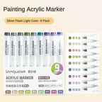 Languo 9/144 Colors Acrylic Paint Art Marker Pen DIY Painting Drawing Card Ceramic Stone Mug Glass Fabric Clothes Art Supplies