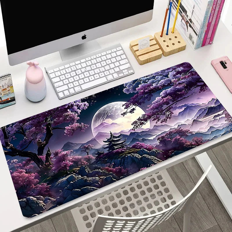 Night Moonlight Large Cool Mouse Pad Laptop Non-Slip Esports Office Desk Mat Game Player Mousepad Mini PC Desktop Accessories