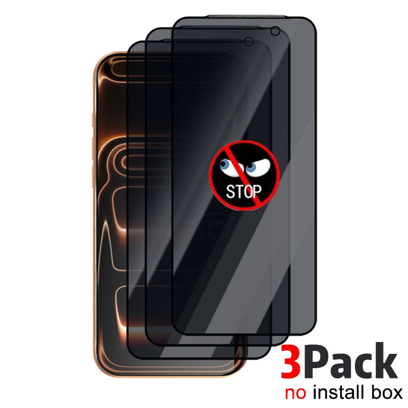 Easy Install Tempered Glass Privacy Screen Protectors for IPhone 17/17 Air/17 Pro/17 ProMax Anti-spy Auto Alignment Kit Film
