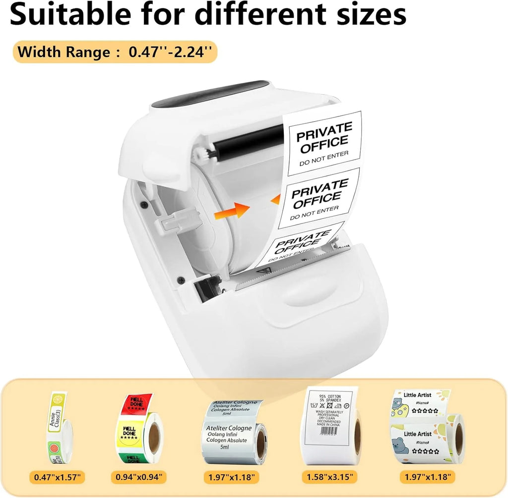 Marklife Thermal Label Printer P50 Mini Protable Bluetooth Stickers Self-adhesive Printer For Kitchen Office To Gift/Marking/Tag