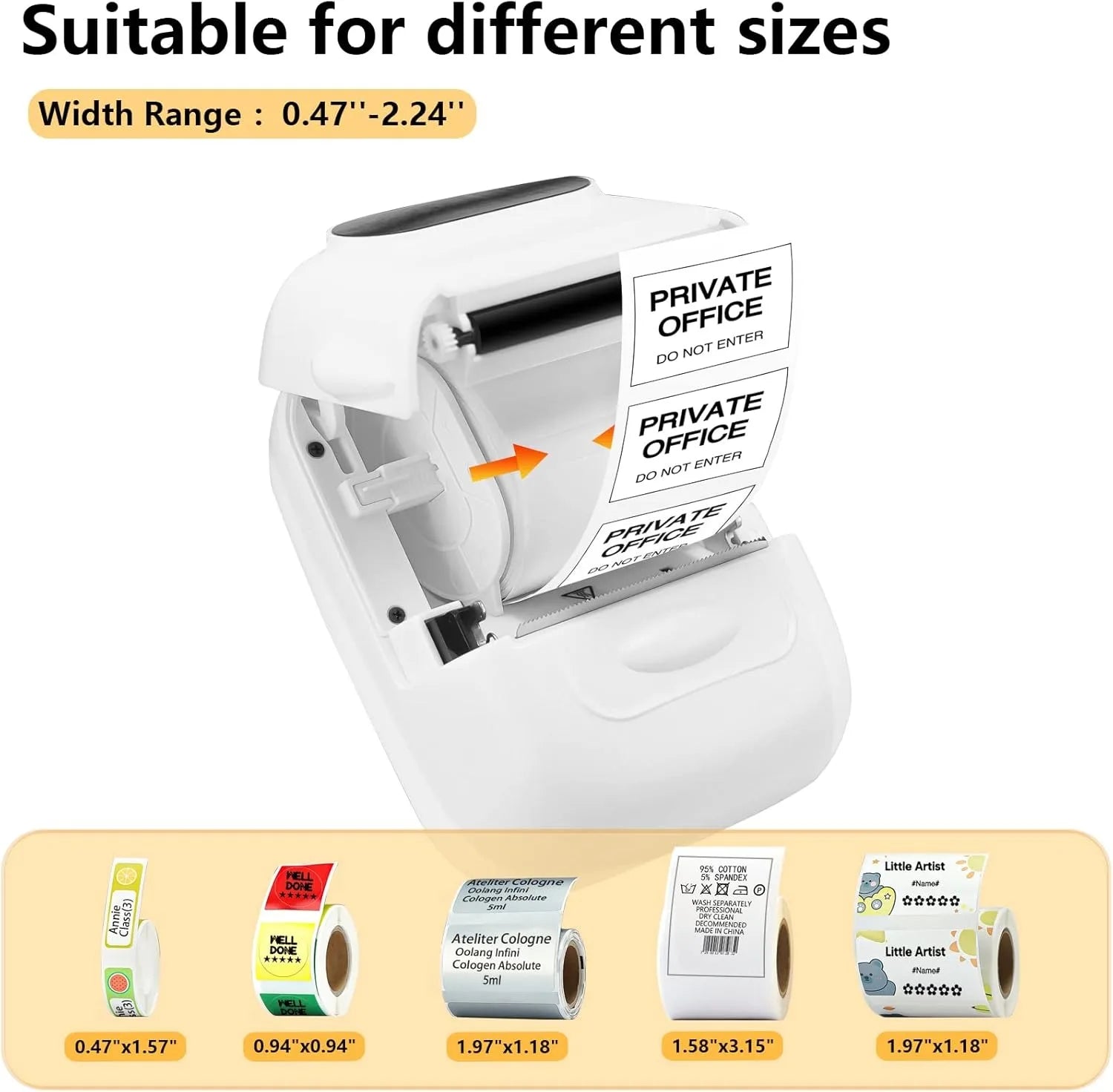 Marklife Thermal Label Printer P50 Mini Protable Bluetooth Stickers Self-adhesive Printer For Kitchen Office To Gift/Marking/Tag