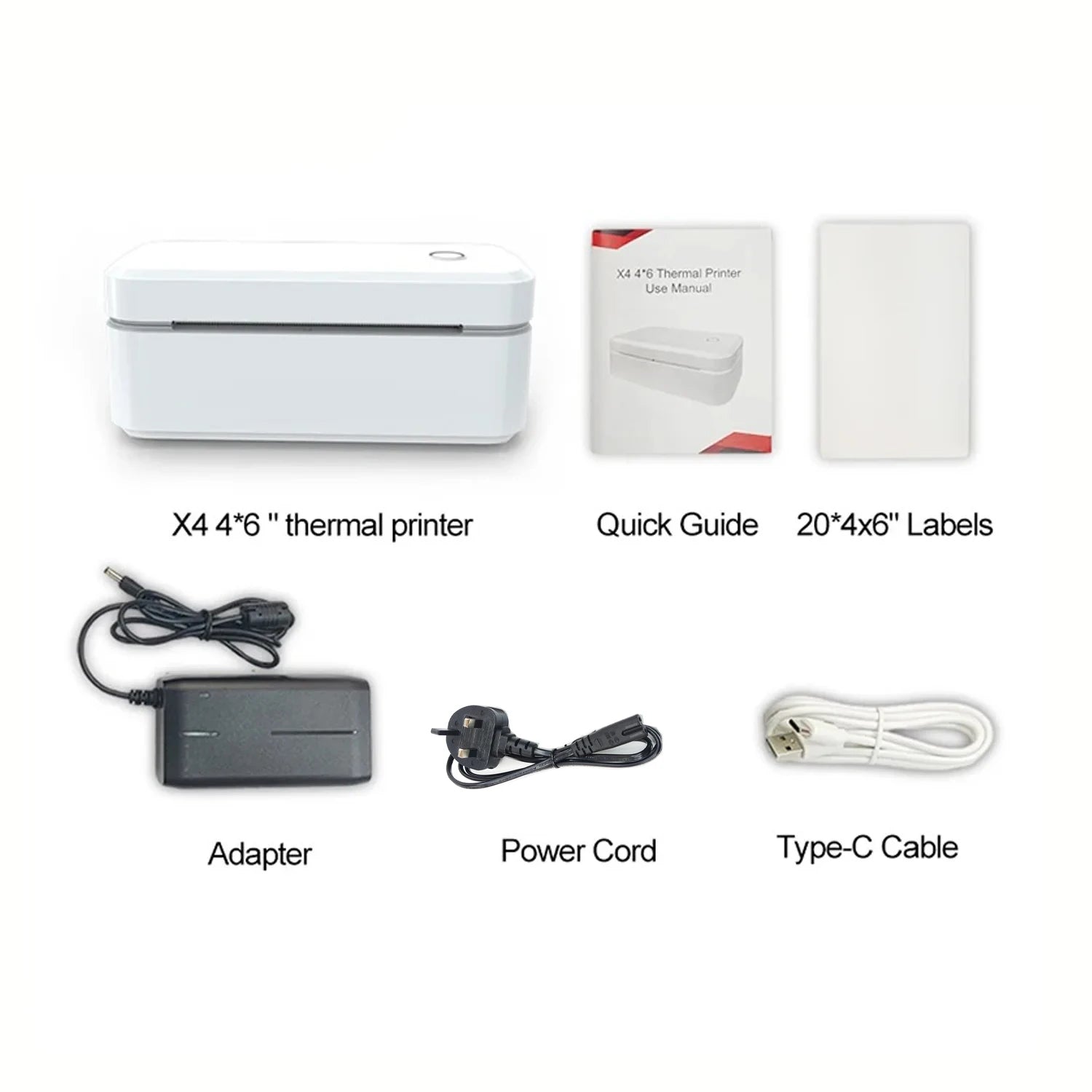 Marklife X4 Thermal Label Printer Portable Printer for 4x6 Mailing Packages Printing Bluetooth & Automatic Label Recognition