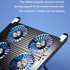 2025 Best-Selling Laptop Base Stand Cooler Portable Foldable Notebook Stand with 4 Cooling Fan for 11-17.3 Devices Anti-slip