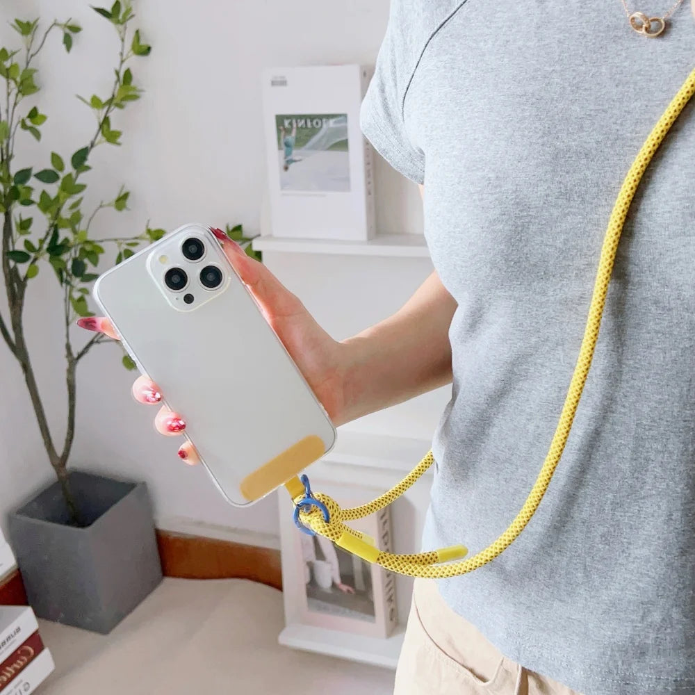 Candy Color Colorful Adjustable Long Lanyard for Mobile Cell Phone Crossbody Anti-Lost Strap Hanging Rope Universal Necklace