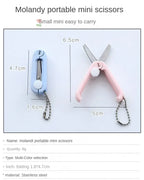 Creative Mini Portable Folding Scissors Morandi Simple Paper-Cutting Art Tool Stationary Scissors Office School Supplies.