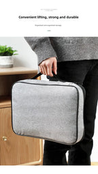 Lockable Document Storage Bag Multi Compartment Passport Card Certificate Organizer Travel Household Important File Box