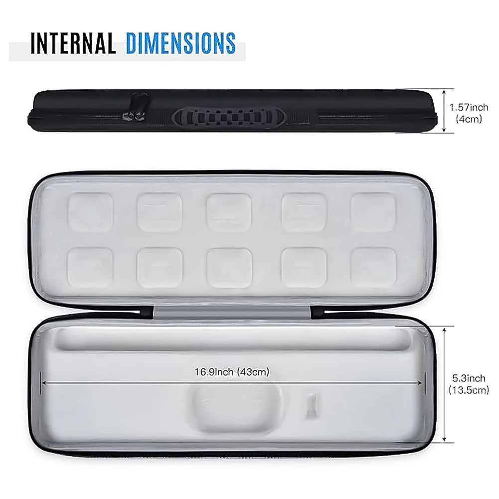 Protective Storage Bag Illuminated Keyboard Storage Case Carry Case for Logitech MX Keys Mini Wireless Keyboard for MX Keys
