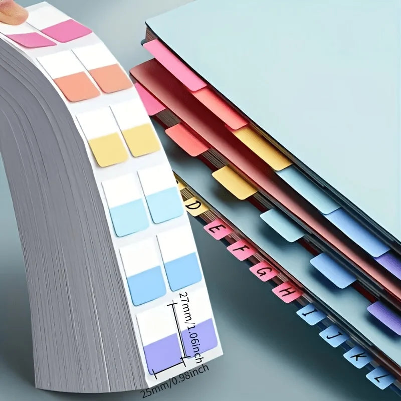 120pcs Quick And Suitable for Page Markers, Reusable Writable Plastic Index Tabs with Numbered/Alpha-Beta for Binder Dividers