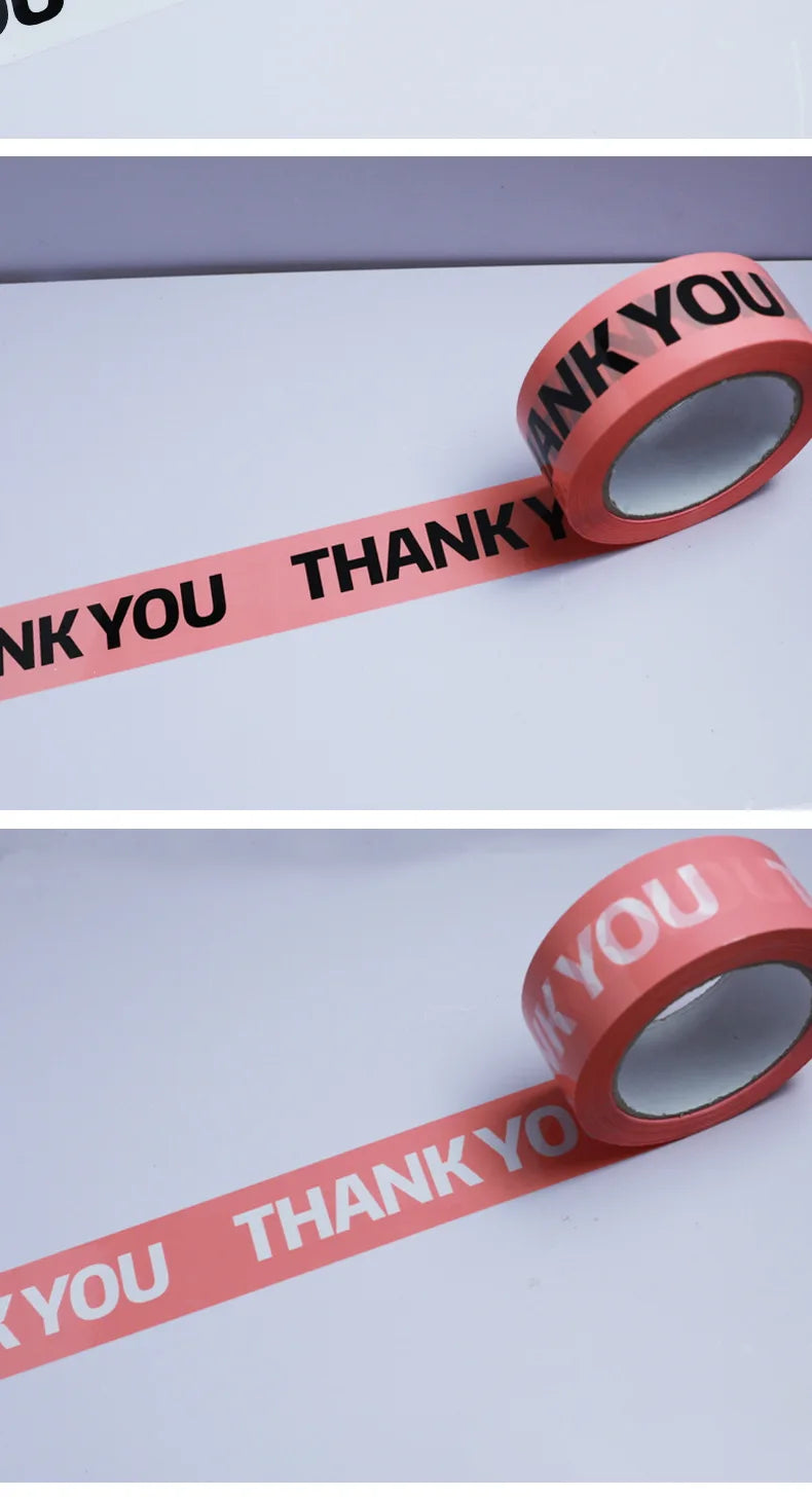 THANK YOU Packing Sealing Transparent Adhesive Tape for Small Business Supplies Shipping Express Packaging Gift Box Decor