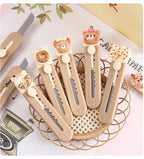 1 Piece Cartoon Utility Knife for Student Cute Fashion Box Cutter Small Portable Kawaii Beige Coffee Color Letter Opener Office