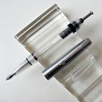 NEW Wingsung 601 Press Piston Fountain Pen Iridium EF/F Nib Steel Cap Vacumatic Resin Ink Pen School Stationery Office Supplies