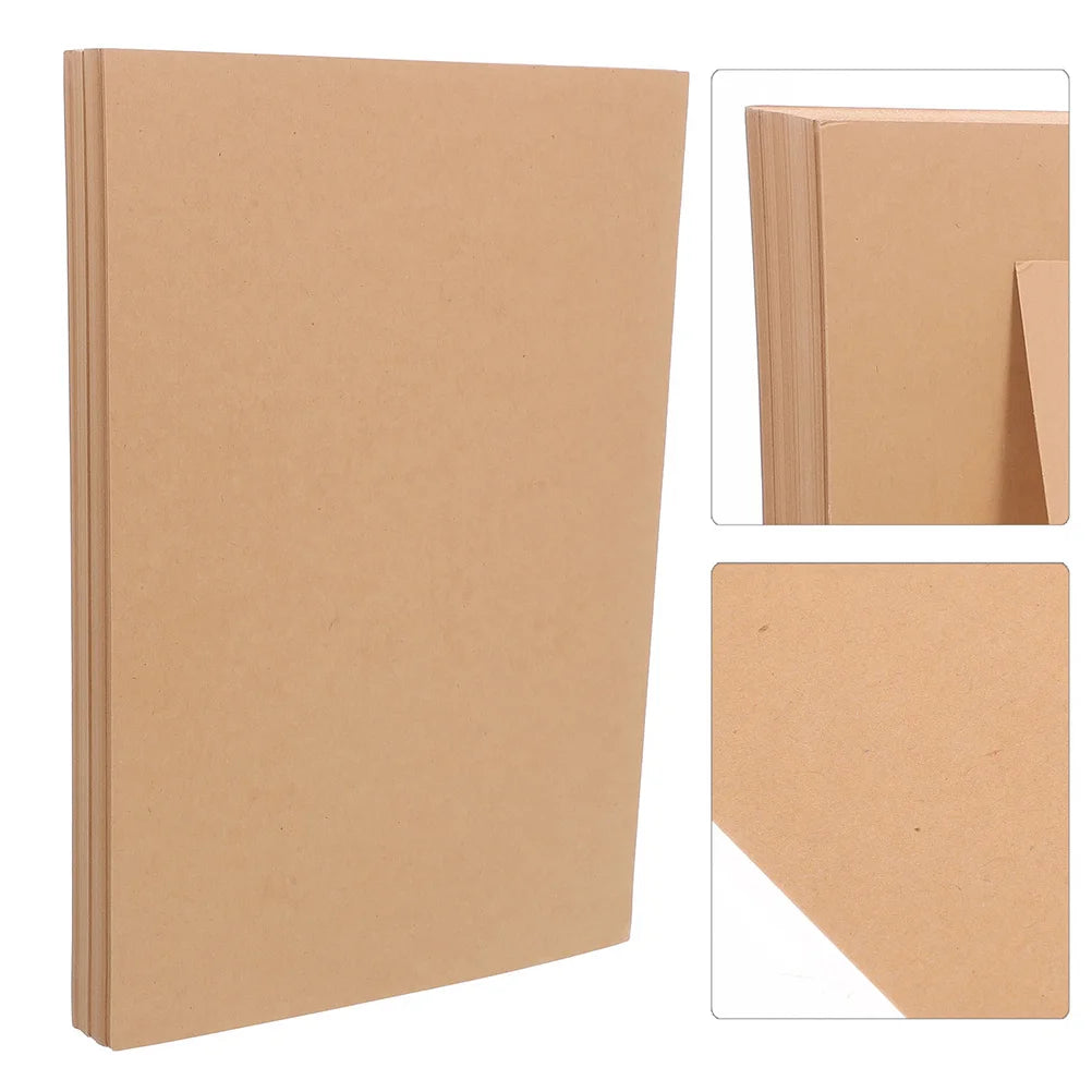 50Pcs Kraft Paper Cardstock Thick Sheets DIY Craft Scrapbooking Invitations Card Making Projects Art Supplies Craft Cardboard