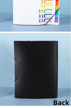 A4 12-Pocket Rainbow Accordion File Folder, Elastic Band Expanding Document Organizer with Index Tabs for School Office