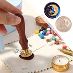 Custom Brass Wax Seal Stamp Personalized LOGO 25/30/40/50mm Round/Square Wax Sealing Head For Wedding Invitation Card Decor Seal