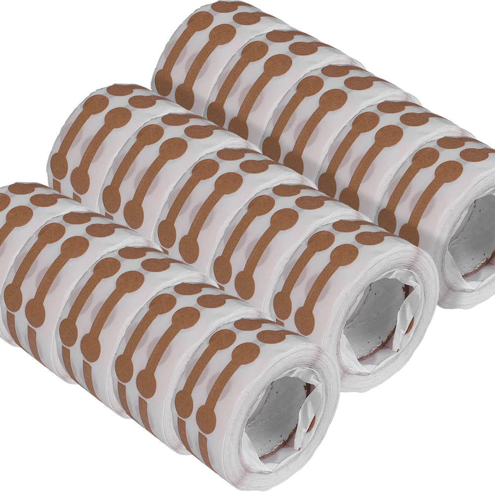 500Pcs/Roll Portable Jewelry Price Tag Brown Self Adhesive Barbell Stickers DIY Necklace Tool Ring Bracelet Exhibitor Packaging