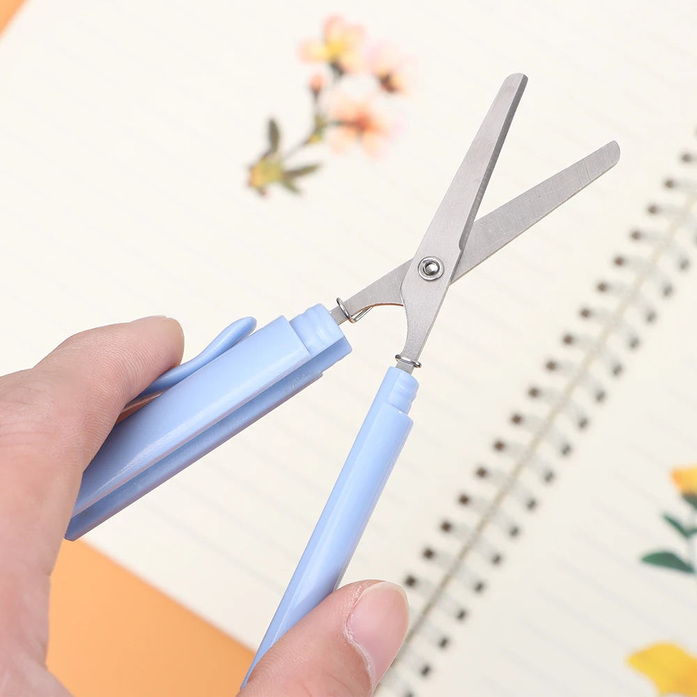 1Pc Creative Pen Shape Scissors Kawaii Multifunction Folding Scissors DIY Portable Paper-Cutting Art Tool School Office Supplies