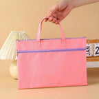 A4 File Bag Portable Zipper Oxford Cloth Waterproof 8k Sketch Drawing Art Storage Bag Canvas Bag School Office Filing Products
