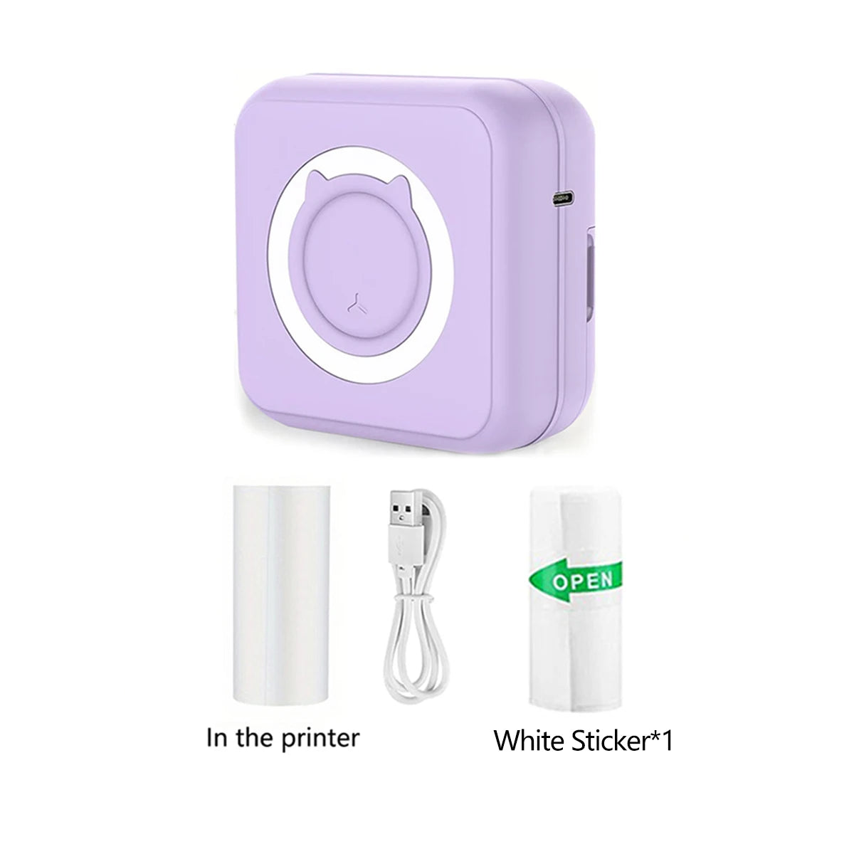 Mini Printer for IPhone and Android, Wireless Mini Photo Printer Label Printer, Portable BT Mini Thermal Printer Print Labels