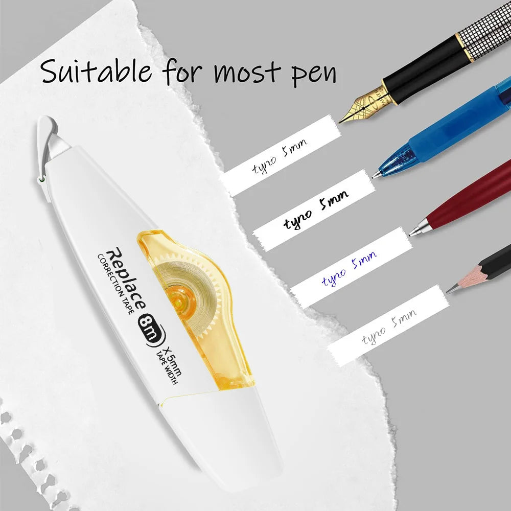 1Pcs 8m*5mm Correction Tape Transparent Student Kawaii Tape Cute Modification Corrector Tape Office School Stationery Supplies