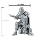 (9*7.6cm) 3D Printed Medieval Knight Pen Holder Black Silver Warrior Statue Desk Organizer Creative Office Decor Stationery Gift