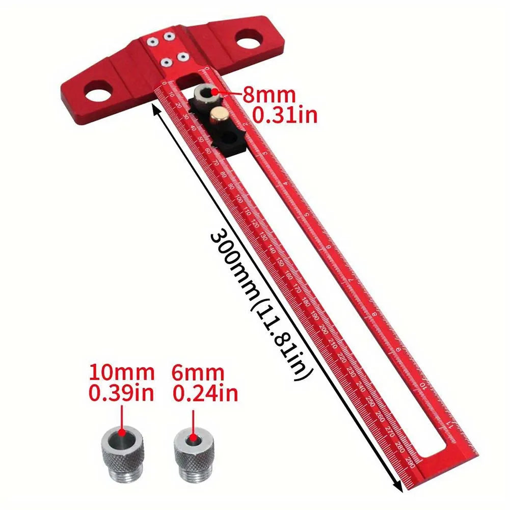 1pc T Type Woodworking Scriber Ruler 90 Degree Line Gauge Scriber T-Square Ruler For Assembling Wooden Boxe Cabinets Photo Frame
